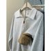Real Shot Of Foreign Trade White Gray Half-zip Long-sleeve Sweatshirt Women, Thin Loose Polo Collar Top For Spring And_ecoleips.com