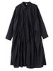 Oversized Black Vintage Pleated Shirt Dresses For Women New Long Sleeve Loose Casual Dress Elegant Clothing Spring Autumn 2025_ecoleips.com