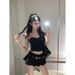 2025 Summer New Pure Desire Short Tube Vest Top Hot Girl High Waist Slim Pleated Skirt Set For Women_ecoleips.com