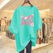 Women's Oversized Cotton T-Shirt Soft Breathable Casual Top with Letter Print for Summer Streetwear And Daily Wear_ecoleips.com