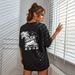 Women's Relaxed Fit Graphic T-Shirt Soft Stretch Cotton Feel Tee Modern Print Comfort Casual Streetwear Top_ecoleips.com