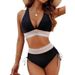 Women's Clothing New Deep V Tight Split Swimsuit Women's Sexy High Waist Bikini_ecoleips.com