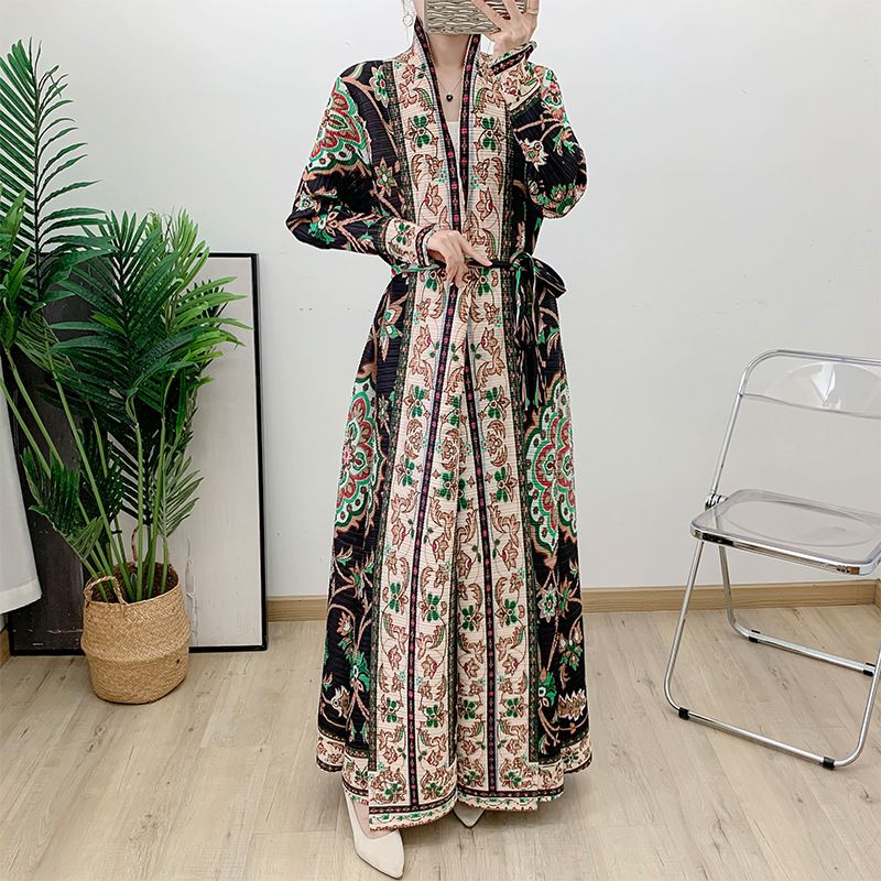 Muslim Women Pleated Dress Evening Gown Dubai Women's Clothing Tie Abaya_ecoleips.com