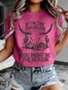 If I'm The Problem Western Graphic Women's Tee - Sassy Cowgirl Casual Top_ecoleips.com