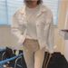 Korean Chic Style 2026 Spring And Autumn New Simple Quilted Jacket Short Coat Long-sleeve Women's Clothing_ecoleips.com