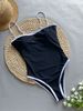 2026 Vintage One Piece Swimsuit Retro Swimwear Women's Swimsuit Bandeau Bathing Suit Beachwear Monokini Female Swimming Suits_ecoleips.com