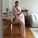 Women's Y2K Style V Neck Long Sleeve Top And Casual Trousers Set Sexy Spring Fashion Wholesale_ecoleips.com