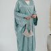Voya Muslim Women's Fashion Patchwork Elegant Cardigan, High-end Quality Elegant Commuting With Multiple Colors To Choose From_ecoleips.com