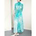 Verve Muslim Pleated New Fashionable Elastic Printed Top Stylish Slimming Skirt Two-Piece Set_ecoleips.com