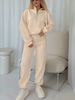 Women's Casual Sporty Two Piece Set Long Sleeved Sweatshirt & Jogger Pants Autumn Collection Comfortable Breathable Outfit_ecoleips.com