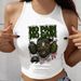 Y2K Women's Vintage Round Neck Sleeveless Tank Tops With HUSTLE And Figure Print Sexy Graphic Vest Clothes For Woman_ecoleips.com