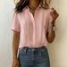 2026 European And American Summer Cross-Border Women's Clothing Independent Station Casual Cotton-Linen Turn-Down_ecoleips.com