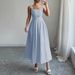 Women's Clothing Temperament Elegant Style Sling Pleated Dress_ecoleips.com