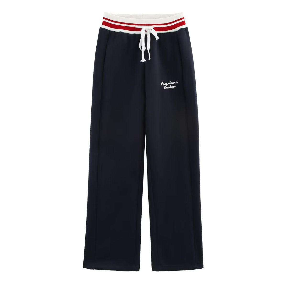 Women's Clothing Personalized Letter Embroidered Polo Color Matching Pullover Sweatshirt Drawstring Color Matching Casual Sports Trousers Suit_ecoleips.com