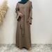 Modest Abaya Dress/Muslim Dress Women Elegant Tassel Sleeve Full Skirted Dress For Women Stylish Versatile Muslim Fashion Dress_ecoleips.com