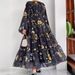 Women's Clothing Muslim New Chiffon Belt Long Fashionable And Elegant Dress_ecoleips.com