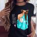 New European And American Clothing Urban Girls, Simple Plus-size Round-neck Letter Print Women's T-shirt For Summer_ecoleips.com