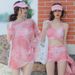 Pink Two Piece Swimsuit For Slightly Chubby Girls Conservative Slimming Sun Protective Cover Up Perfect For Hot Springs And The Beach_ecoleips.com