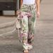 Vintage Women Drawstring Trousers Spring Autumn Fashion Floral Printed Wide Leg Pants Ladies Casual Loose Long Pantalones_ecoleips.com