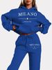 Women's Clothing 2pc Stylish Casual Letter Printed Tracksuit With Soft Fabric_ecoleips.com