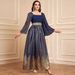 4067 Middle East Cross-Border Dubai Fashion New Arabian Robe European And American Foreign Trade Patterned Gold-Embossed_ecoleips.com
