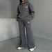 Gothic Pony Print Hoodie & Sweatshirt Set Wide Leg Straight Leg Pants Autumn Winter Fashion_ecoleips.com