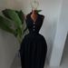 Elegant High-Waisted A-Line Sleeveless Dress – Summer V-Neck Shift Dress With Lapel Collar (Wine Red/Black)_ecoleips.com