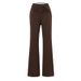 Women’s Clothing- Summer New Hot Girl V Waist Knot Flared Trousers Female Sensual Low Waist Comfortable Yoga Sports Casual Pants_ecoleips.com