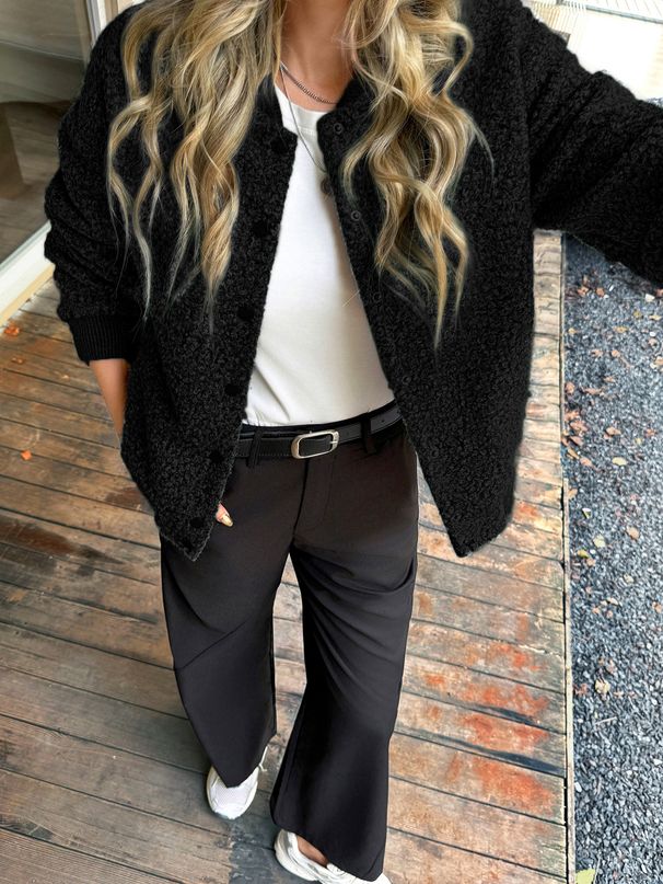 DiYun European And American Casual Vacation Buttoned Long-Sleeve Women's Coat 2025 Autumn/Winter_ecoleips.com