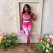Women's Floral Print High-Waist Lounge Set Comfortable Two-Piece Outfit for Casual Wear Home Vacation Drop Shoulder Top And Pants_ecoleips.com