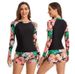 Women's Sexy Printed Swimsuit Two Piece Set Long Sleeved European American Style Sun Protection Surfing Function Bikini_ecoleips.com