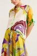 Silk Shirt Skirt Fashion Casual Printed Three Quarter Sleeve Top Two Piece Suit_ecoleips.com