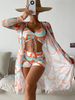 Women's High Waist Bikini Set With Long Sleeve Cover-Up & Drawstring – Sexy Swimwear For Beach & Pool_ecoleips.com
