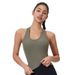 Yuejia's New Breathable Padded Vest Yoga With Fixed Integrated Cups, Quick-drying, Casual Outdoor Sports Top_ecoleips.com