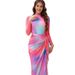Women's Clothing Long Sleeved Muslim Swimsuit Printed Conservative Beach Swimsuit_ecoleips.com