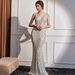 Women's Clothing Evening Dress With Sequins Company Annual Meeting Dinner Party Etiquette Lady Slim Long Dress_ecoleips.com