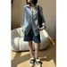 Zhiyu Textured Loose Vintage Vertical Striped Versatile Turn-down Collar Shirt For Women 2026 Spring/Summer New Style_ecoleips.com