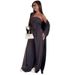Women's Three Piece Set Casual Tube Top Vest Long Cardigan Wide Leg Trousers Comfortable Fashion Outfit Ensemble_ecoleips.com