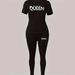 Women's Fashion Tight-Fitting T-Shirt And Pants Set Short-Sleeved Clothing American Style For Women_ecoleips.com