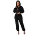 Women's Clothing Autumn And Winter Sequined Stitching Long Sleeved Women's Two Piece Suit_ecoleips.com
