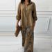 Women’s Clothing Summer New Fashion Large Size Cardigan Shirt High Waist Loose Trousers Two Piece Set_ecoleips.com