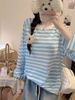 Two-Tone Striped Sheer Sun Protection Shirt, Summer 2026 New Casual Loose Lightweight Long-Sleeve Top With Chest Pads_ecoleips.com