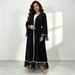 Middle East Dubai Turkey Explosion Fringe Cardigan Islamic Elegant Fashion Dress_ecoleips.com