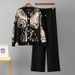Women's Clothing Suit Jacquard Cardigan Single Breasted Sweater Casual Sports Wide Leg Pants Two Piece Suit_ecoleips.com