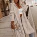 Women's Long Hooded Trench Coat With Cable Knit Texture Oversize Casual Windbreaker In Dark Gray/Black/Dusty Pink/Khaki/Dark Brown (S-XXL)_ecoleips.com