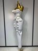 Women Sexy Bodycon Dress Fashion White Elegant Strapless Flower Slim Dress Casual Streetwear Club Birthday Party Dresses 4DUQ_ecoleips.com