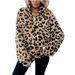 Women's Clothing Temperament Pocket Leopard Print Fashionable Leopard Print Zip-Up Hoodie With Cozy Fleece Lining – Elegant & Relaxed Fit For Women_ecoleips.com