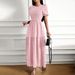 European Slim-Fit Dress 2023 Spring/Summer Casual Vacation Flared Skirt High-Waisted Slimming_ecoleips.com