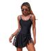 Women's 2026 Skirt Style One Piece Swimsuit Sexy Vacation Style Polyester Regular Fit for All Seasons_ecoleips.com