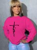 Fashion Women's Long-sleeved Printed Thick Sweater Sexy Casual_ecoleips.com